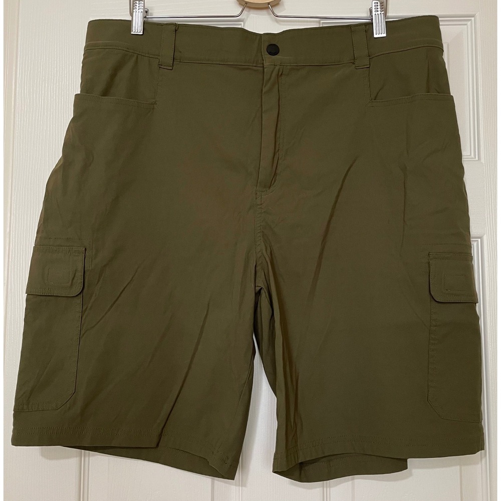 Orvis Mens Olive Green Cargo Shorts Stretch Hiking Outdoor Size 40
